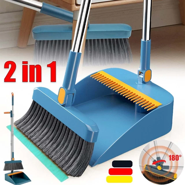 Schaufel & Bürste Set Mit 80cm Stiel - Endlich Rückenschonend Putzen!