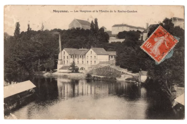 CPA 53 - MAYENNE (Mayenne) - Les Hospices et le Moulin de la Roche-Gandon