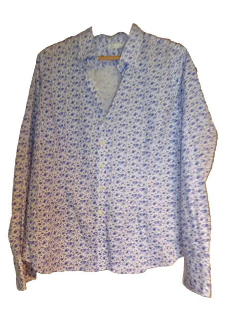 The Oxford Shirt Co Blouse Uk 18 Floral Cotton Long Sleeve