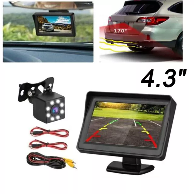 4.3" Backup Camera and HD Monitor Car Rear View Reverse Night Vision Parking Kit