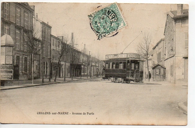 CHALONS SUR MARNE - Marne - CPA 51 - Tramway - Avenue de Paris