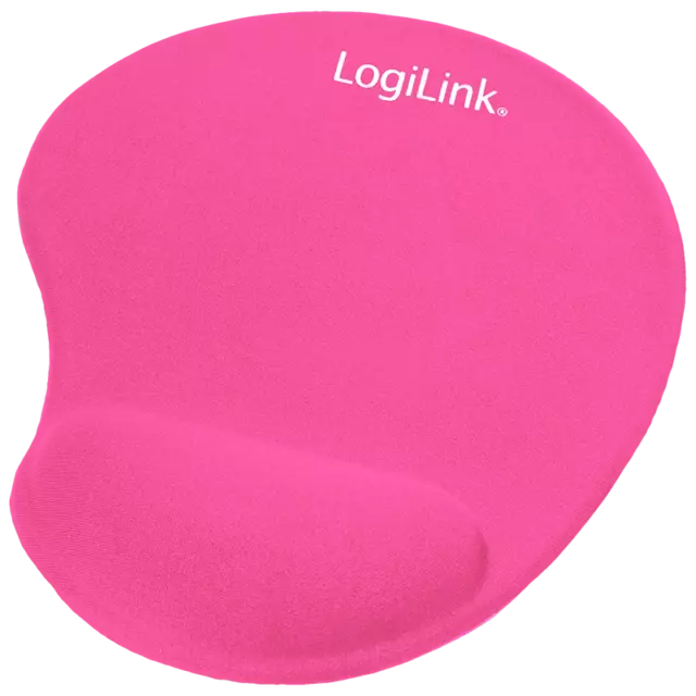 LogiLink Mauspad Mousepad ergonomisch mit Silikon Gel Handballenauflage pink