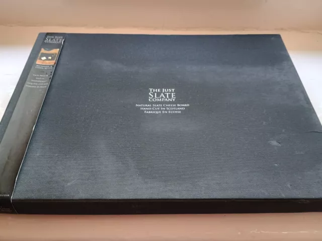 The Just Slate Company Cheese Board Black. Unwanted Gift. Unused. Boxed.