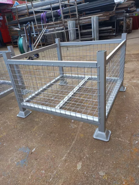 AFTER EASTER £165!! Steel Mesh base & sides cage stillage, stackable, pallet, HD