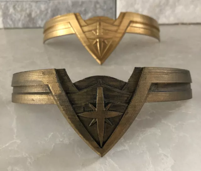 GIFT Wonder Woman Tiara HANDMADE Crown Distressed Gold DC Comics COSPLAY for HER