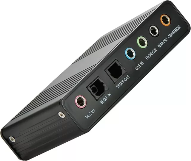 Scheda Audio Esterna a 6 Canali USB 2.0 Esterna 5.1 Surround Sound Ottico S/PDIF