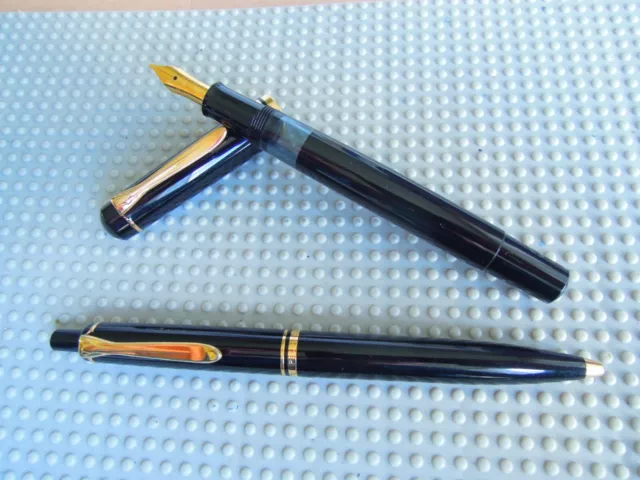 Beautiful  Black  Pelikan M200 (Old Style) Fountain Pen And Ballpoint Pen!!