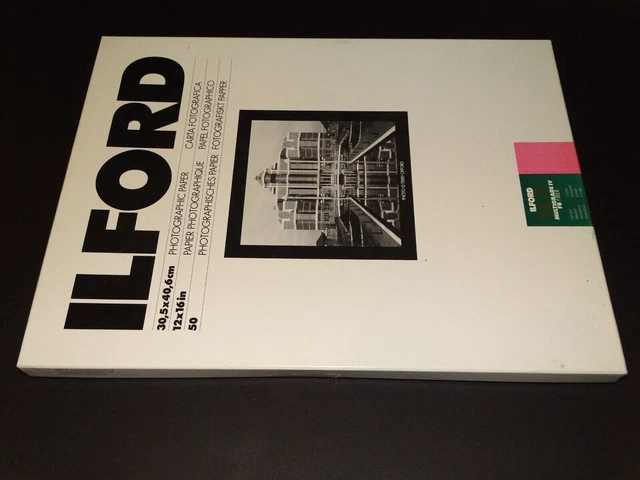Papel Ilford Multigrade IV FB (brillante) 30,5x40,6 cm (12x16 pulgadas) - 50 hojas