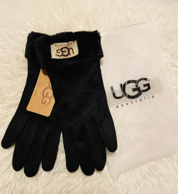 UGG Women's Winter Gloves Fleece And Lined. Black Brand New.