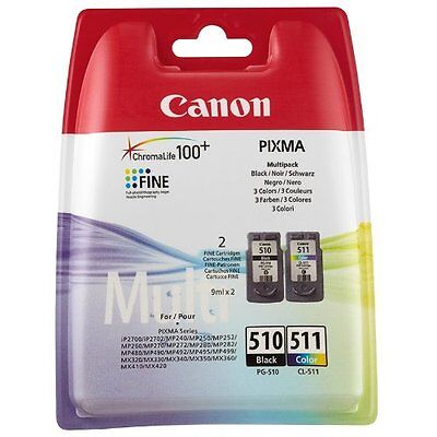 Originali Canon Pg510+Cl511 Cartucce In Multipack@