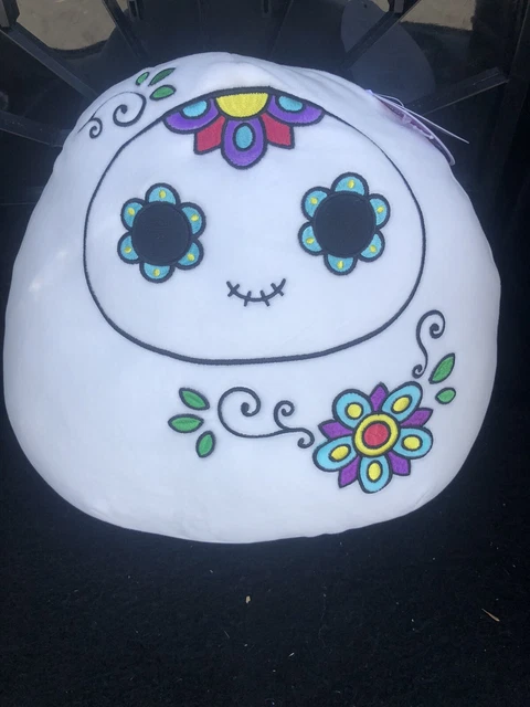 2021 12" Glixa Skull Head Ghost Squishmallow Plush Halloween Day of the Dead New
