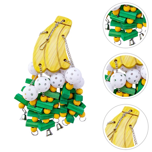 1pc parrot teething toy Papagei Molaren Spielzeug Papagei Holz Block Vogel Hänge
