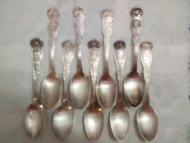WM Rogers & Son AA PAT APD FDR 9 Eagle State Spoons