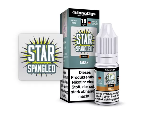 InnoCigs Star Spangled Tabak Aroma - Liquid für E-Zigaretten (10er Packung)