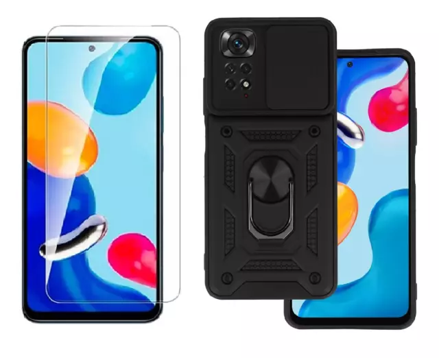 Etui Housse Coque + Verre Trempé pour Xiaomi 12T Pro Redmi Note 11S 10C 10A 9C