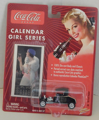 1920s T-Bucket Ford Hot Rod Johnny Lightning Coca Cola Calendar Girl