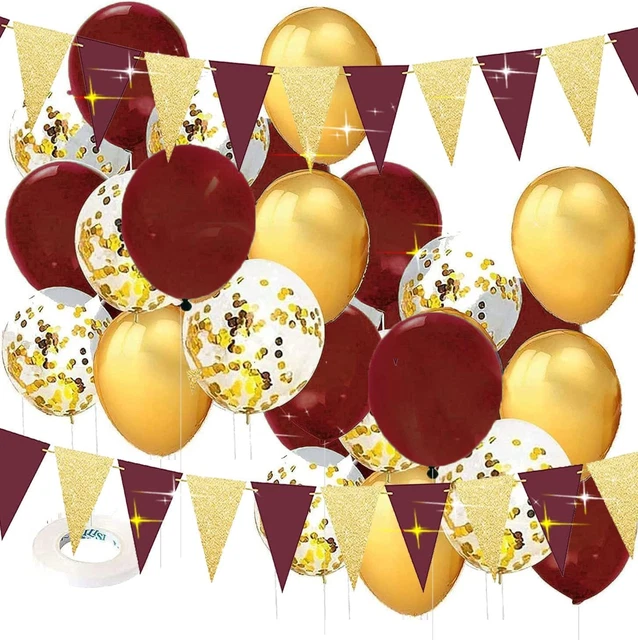 GRADUATION PARTY DECORATIONS Maroon Gold 2024/Burgundy Gold Graduation
