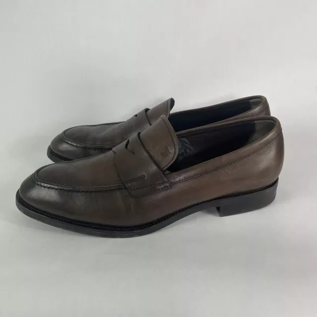 Tod's Penny Loafers Brown Leather Mens Shoe Size US 9 EU 42 $580