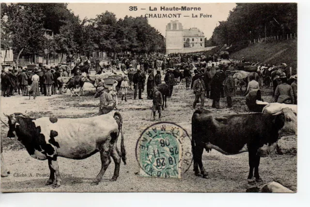 CHAUMONT - Haute Marne - CPA 52 - " Commerce & Industries " la foire bétail