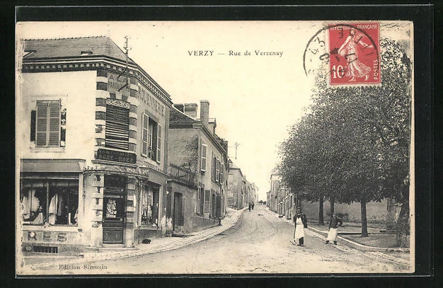 CPA Verzy, Rue de Verzenay 1917