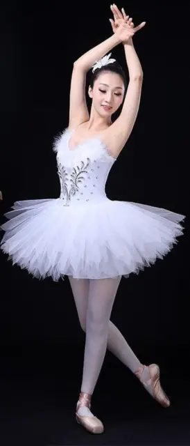 Adult Professional Ballet Tutu Ballet Dance Skating Dress Swan Ballet Dress 8