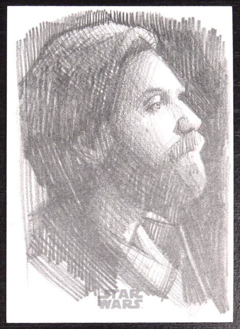 2023 Topps Star Wars Obi-Wan Kenobi Sketch Card By Andrew Fry | Obi Wan Kenobi