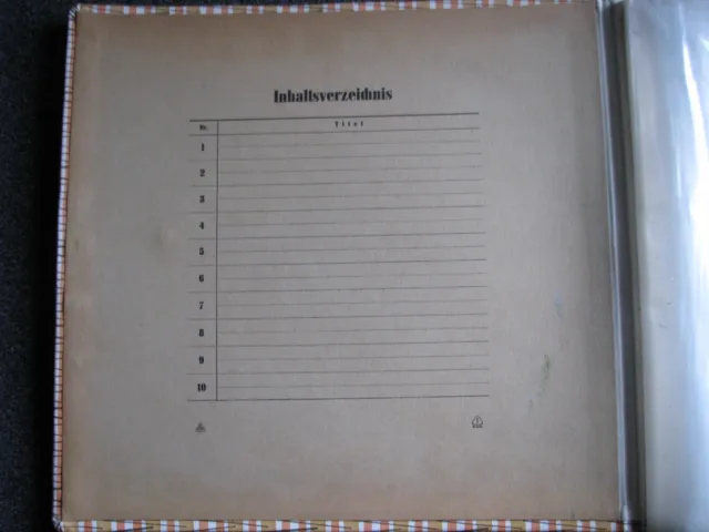 Schallplattenalbum für 10 LPs-12 inch-Vintage-Design Tapete-70er Jahre-DDR 3