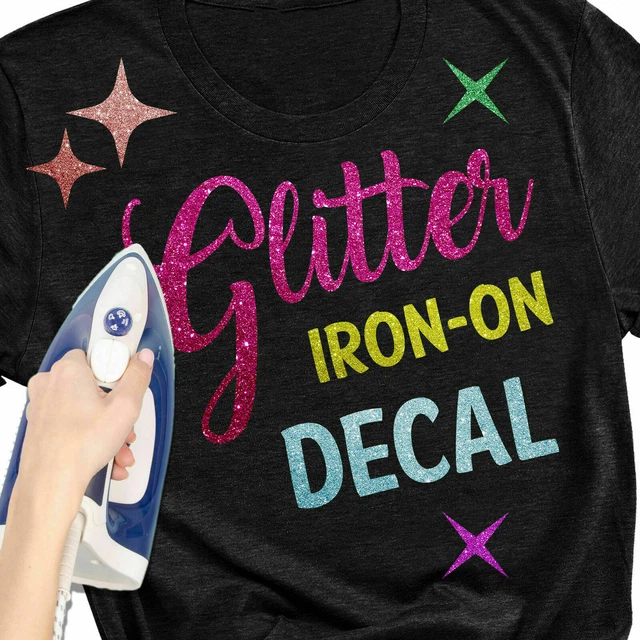 GLITTER SPARKLE LETTERS Design Heat Transfer TShirt IronOn Name