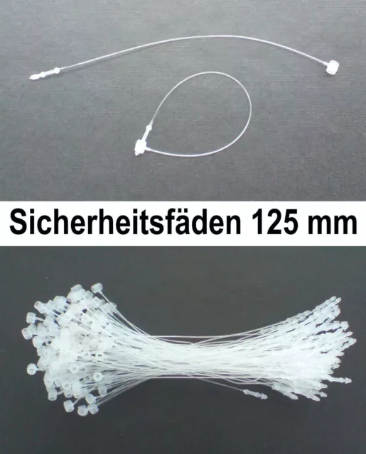 1000 Sicherheitsfäden 125mm Fäden Nutzung ohne Etikettierpistole (von Hand)