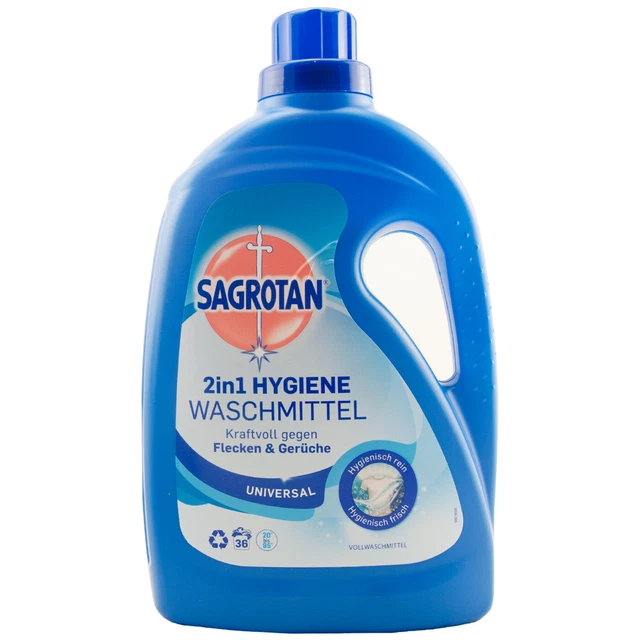 Sagrotan Universal 2in1 Full Detergent 1 X 60.9oz Against Stains & Scents - 36WL