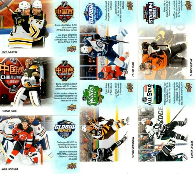 2019-20 Upper Deck Tim Hortons Key Season Events Complete Set Cards #SE1-7