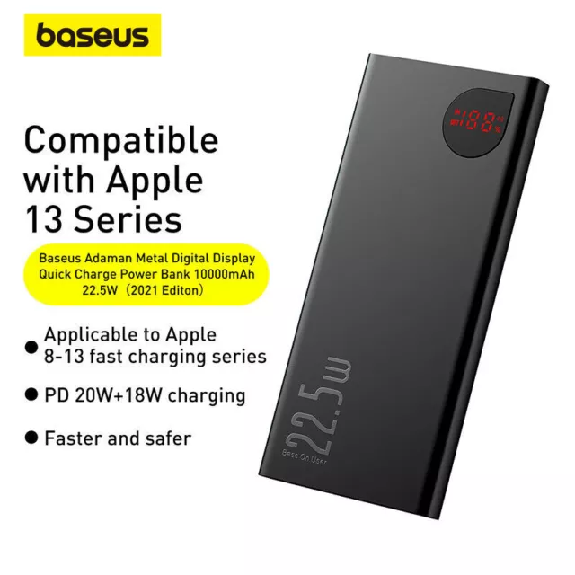 Baseus Power Bank 22.5W 20000mAh Portable Battery Powerbank Type C USB Charger 2