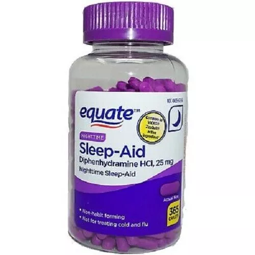 Diphenhydramine HCI Nighttime Sleep-Aid Caplets, 25 mg, 365 Count