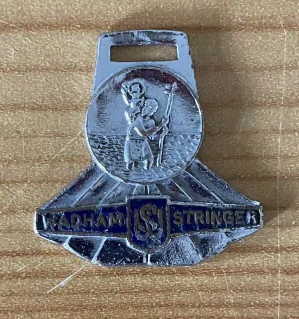 Vintage WADHAM & STRINGER Dealer Key Ring Fob, Triumph Jaguar Austin Mini Cooper