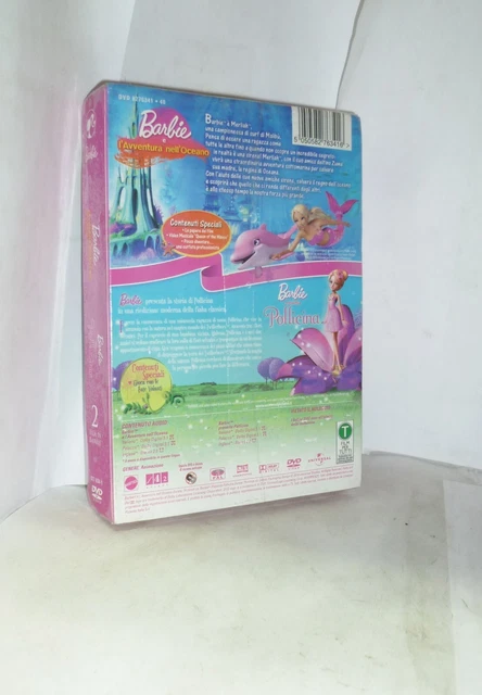 BARBIE E L'AVVENTURA Nell'oceano + Pollicina Box 2 Film Nuovo E