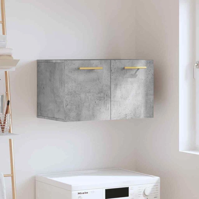 VidaXL Armadio Grigio Cemento 77x48x102 Cm In Legno Multistrato - Mobile Portaoggetti Per Camera Da Letto