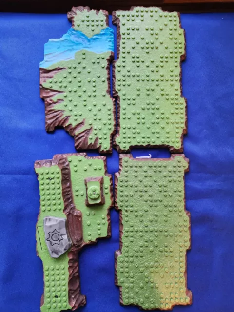 Mega Bloks Terrain 4 Base Plates Brown Edge Water Green Stone Mega Bloks Terrain 4 Base Plates Brown Edge Water Green Stone