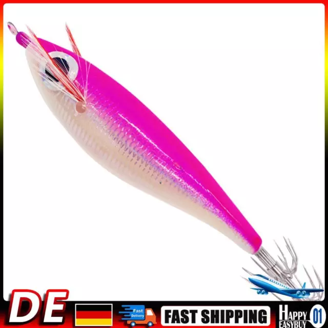 Luminous Shrimp Fishing Lure Squid Hook Cuttlefish Bait Sea Tackle (Pink) Hot