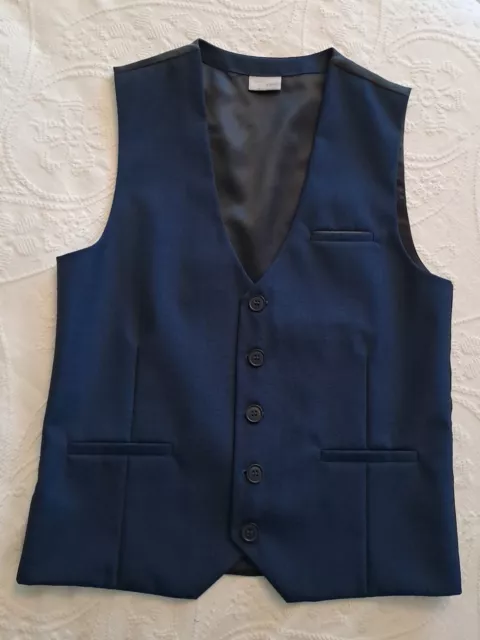 Boys NEXT SIGNATURE Blue Tailored Suit Waistcoat - Age 13