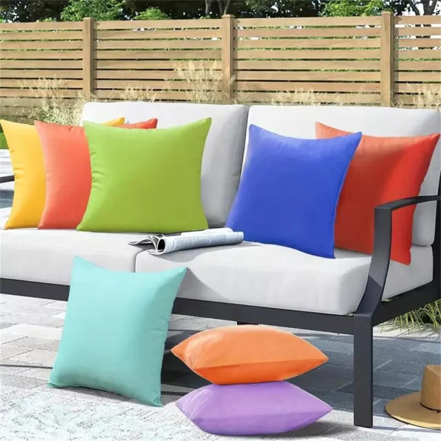 Water Resistant Pillow Cover Outside Scatter Cushions for Garden Furniture Patio