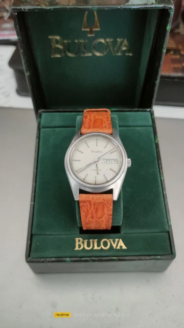 Montre Bulova Automatique Vintage Plaquée Or - Avec Bracelet Et Boîte D'origine