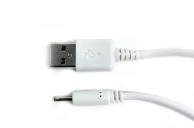 90cm USB White Charger Power Cable for Vtech BM3500 PU Parent Unit Baby Monitor