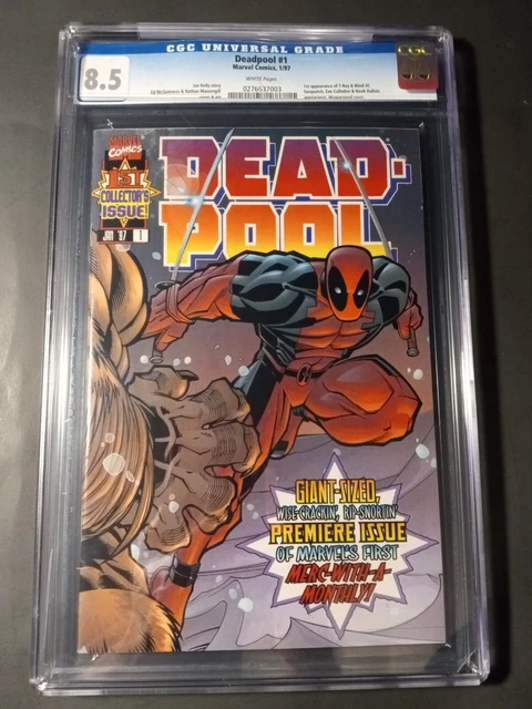 CGC 8.5 DEADPOOL #1 MARVEL COMICS 1ST APP T-RAY & BLIND AL series Jan 1997  1