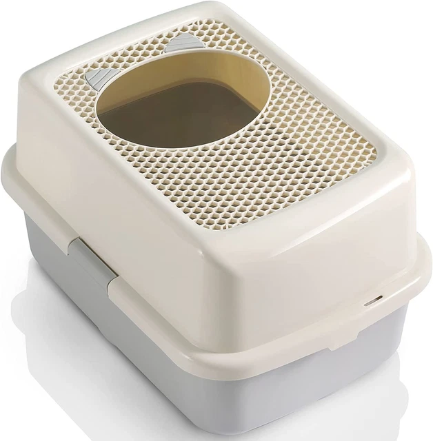 Smart Paws Top Entry Cat Litter Box,Large Cat Box,Litter Box with Lid,Covered Li