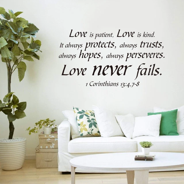 1PC Wall Sticker Cours Inspirée Stickers Muraux Bible Verset Stickers Muraux