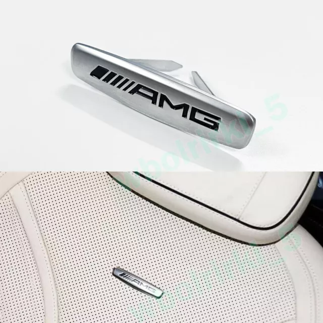 2x Für Mercedes Benz AMG Auto Schriftzug Zubehör Emblem Badges Sitz Ornamente