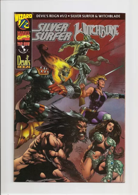 Devil's Reign 1/2: Silver Surfer/Witchblade #1/2 Nm+ 9.6 Platinum Edition 1997