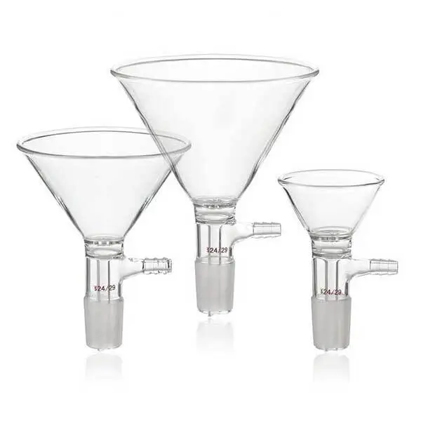 Bulk Buy 50mm - 150mm Transparent Glass Filter Funnel with Standard Joint