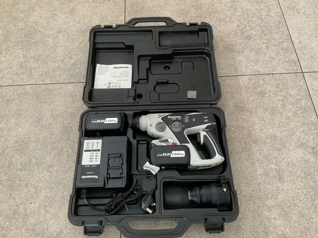 Panasonic EY7880 28,8 V SDS Trapano a martello con caricabatterie e scatola batterie 2x3,0ah