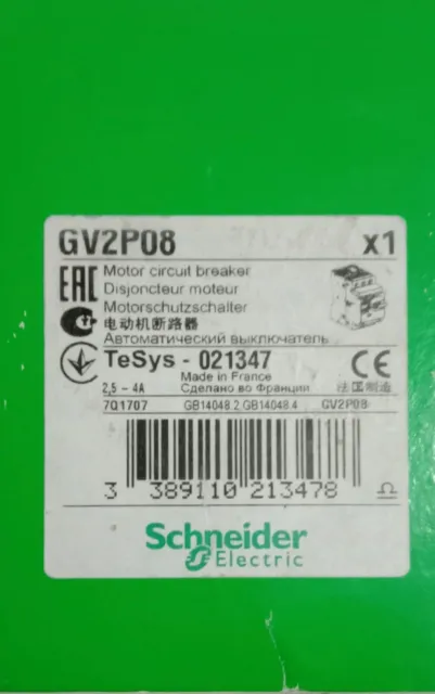 For NEW schneider GV2P08   Integrated motor protector Circuit breaker